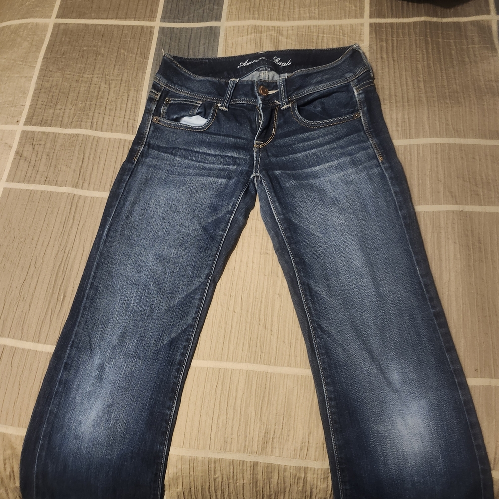 American Eagle Outfitters Women's Dark Blue Boot Cut Jeans